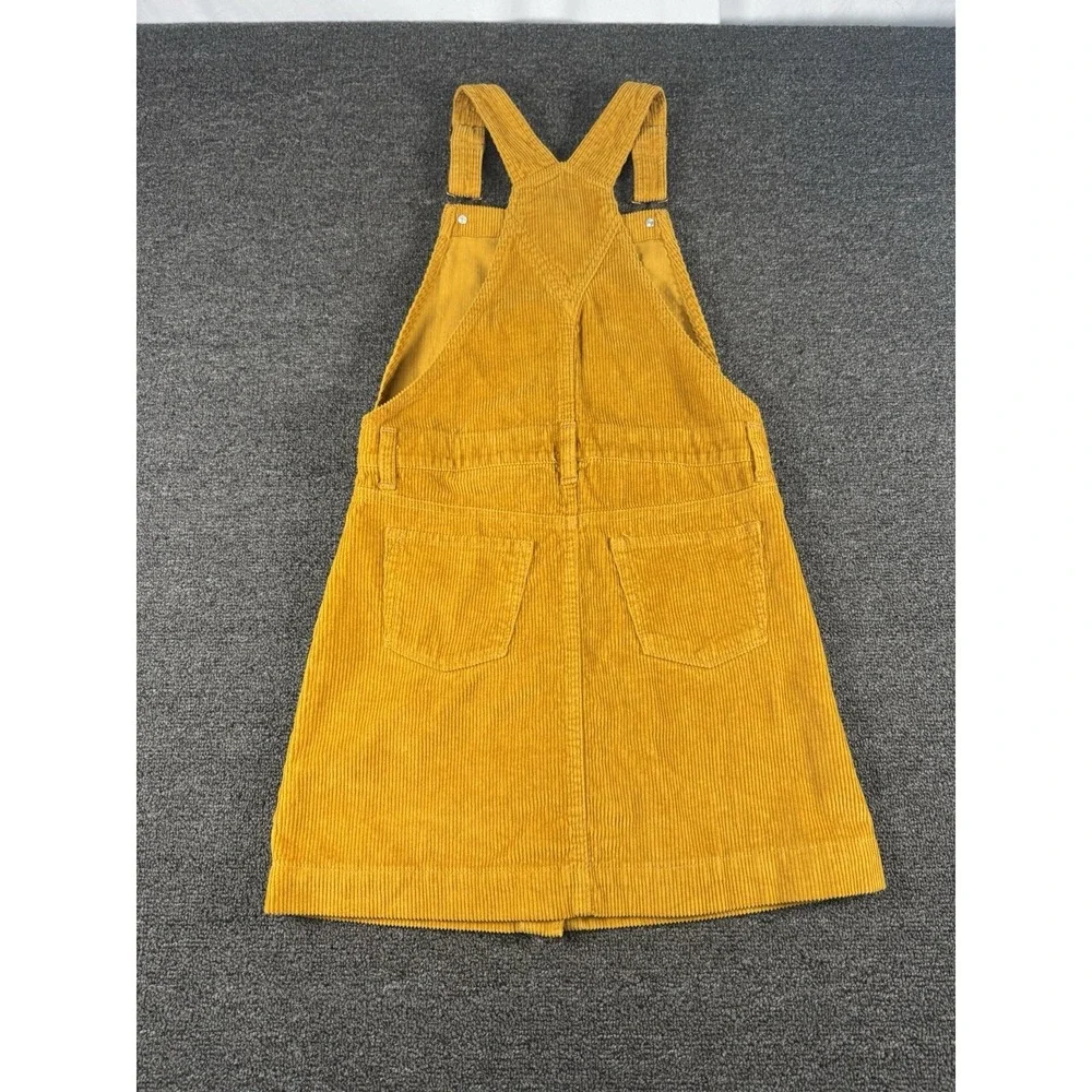 Gap Skirtall Girls Large Gold/Mustard Corduroy Button Down Overall Jumper Dress